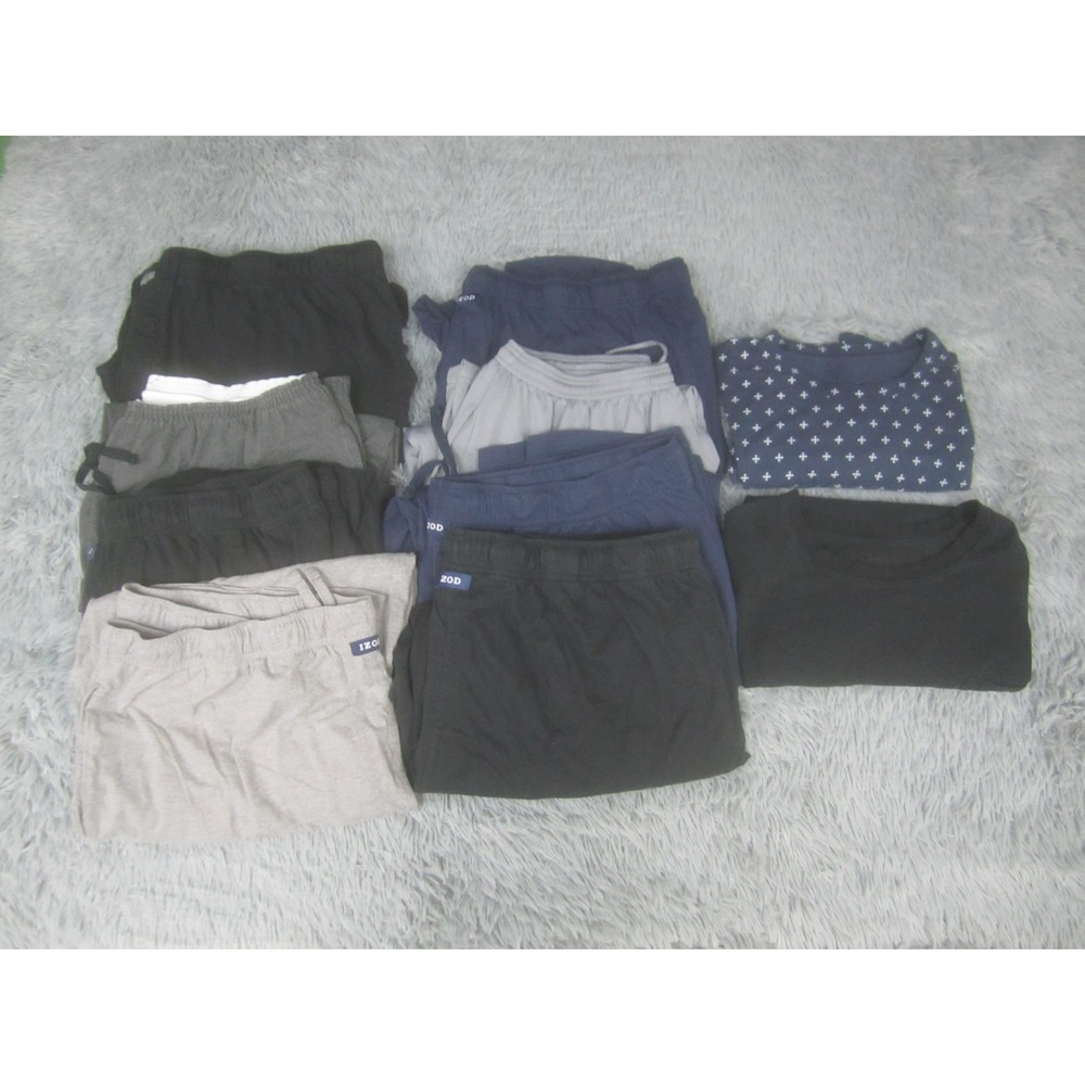 Mens 3XL Shirt & Pants Lounge Sleepwear Pajama Lot of 10 Izod Harbor Bay